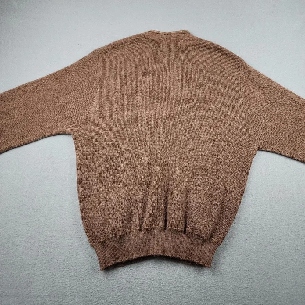 Vintage Munsingwear Grand Slam Cardigan Sweater Mens Large Brown Acrylic V Neck